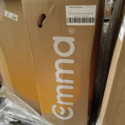 BOXED AND ROLLED MANUFACTURER REFURBISHED EMMA UK HYBRID MATTRESS 150 X 200CM (KING SIZE)