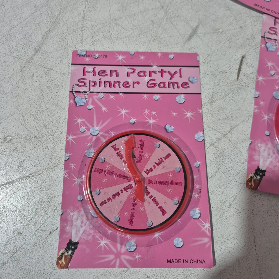 LOT OF APPROXIMATELY 70 HEN PARTY SPINNER GAMES