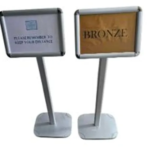 2 x METAL STANDED GUESTS NOTICE BOARDS