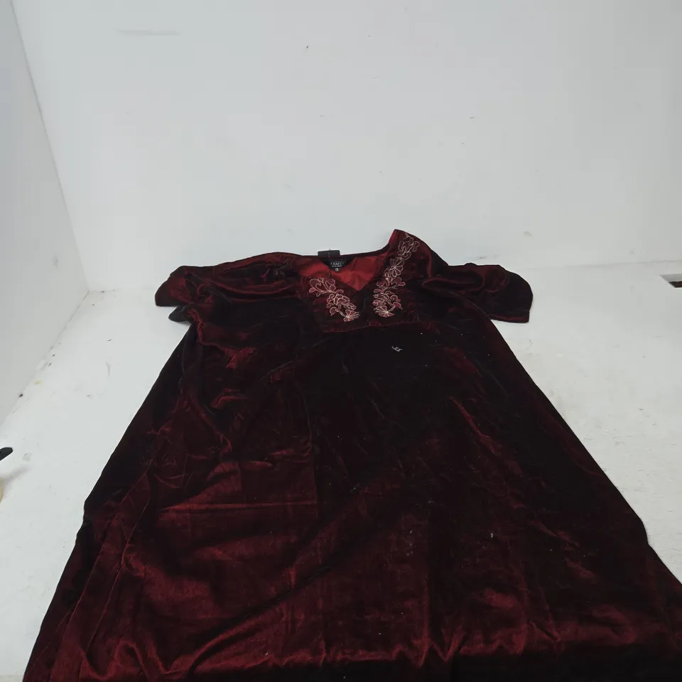 BOX OF APPROXIMATELY 25 ASSORTED ITEMS TO INCLUDE: TAMSY RED DRESS