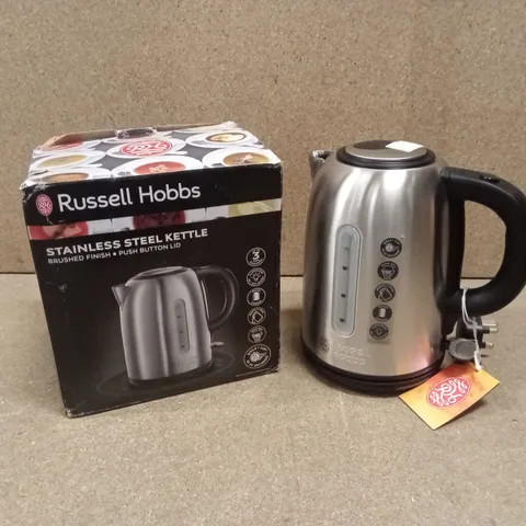 BOXED RUSSELL HOBBSBCLASSICS STAINLESS 1.7L STEEL KETTLE - BRUSHED - 20441