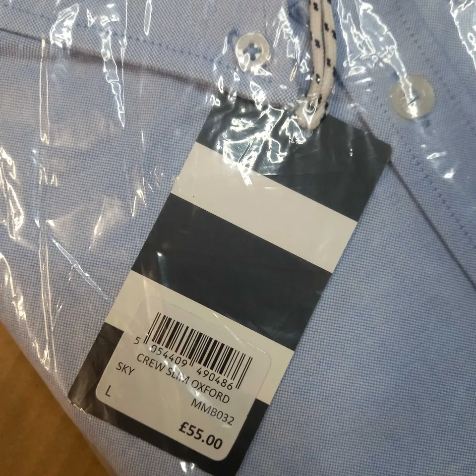 PACKAGED CREW CLOTHING COMPANY SKY CREW SLIM SHIRT - LARGE