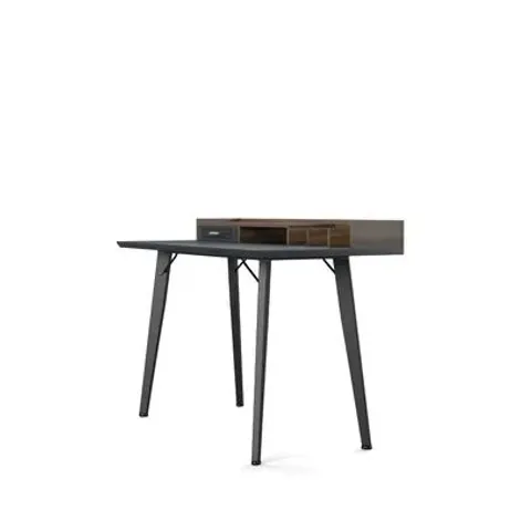 BOXED ALPHASON MEMPHIS WRITING DESK CHARCOAL GREY/WALNUT