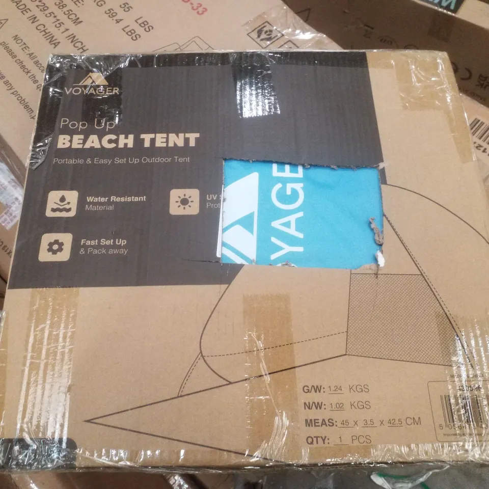BOXED VOYAGER POP UP BEACH TENT - BLUE