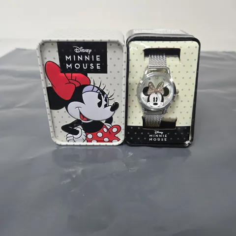 DISNEY MINNIE MOUSE WRISTWATCH β SILVER MESH STRAP