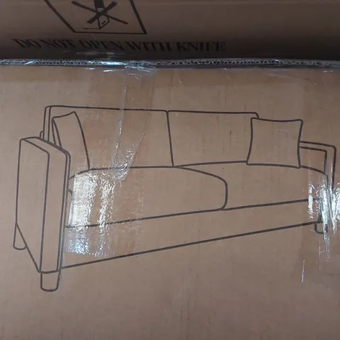BOXED 2 SEATER SOFA CORDUROY -DARK GREY-