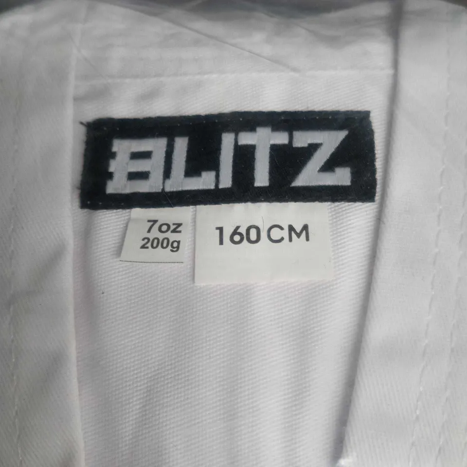 BLITZ STUDENT KARATE GI – WHITE – 3/160CM