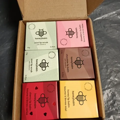 HONEYBALM SET OF 6 ASSORTED 10G LIP BALMS