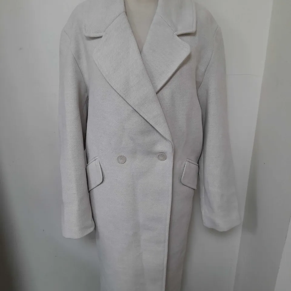H&M BUTTON FRONT LONGLINE COAT - EUR L