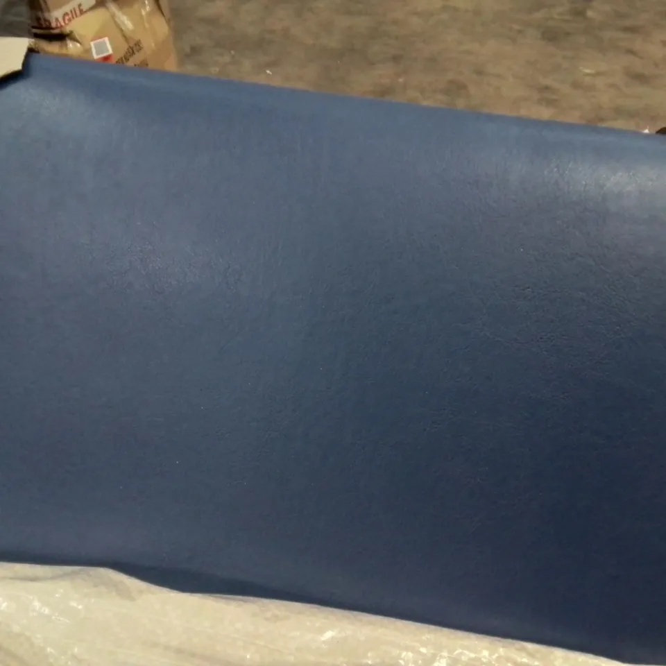 BLUE FAUX LEATHER SINGLE HEADBOARD 