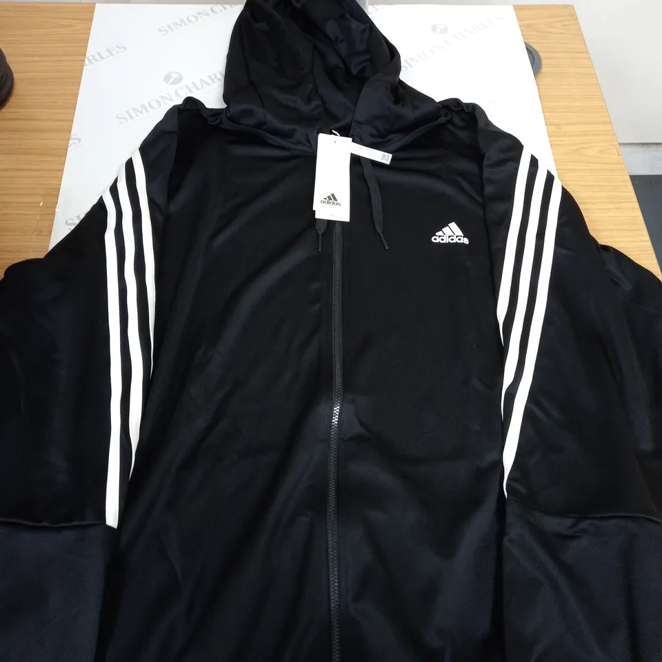 ADIDAS SLIM FIT BLACK JACKET - 2XL