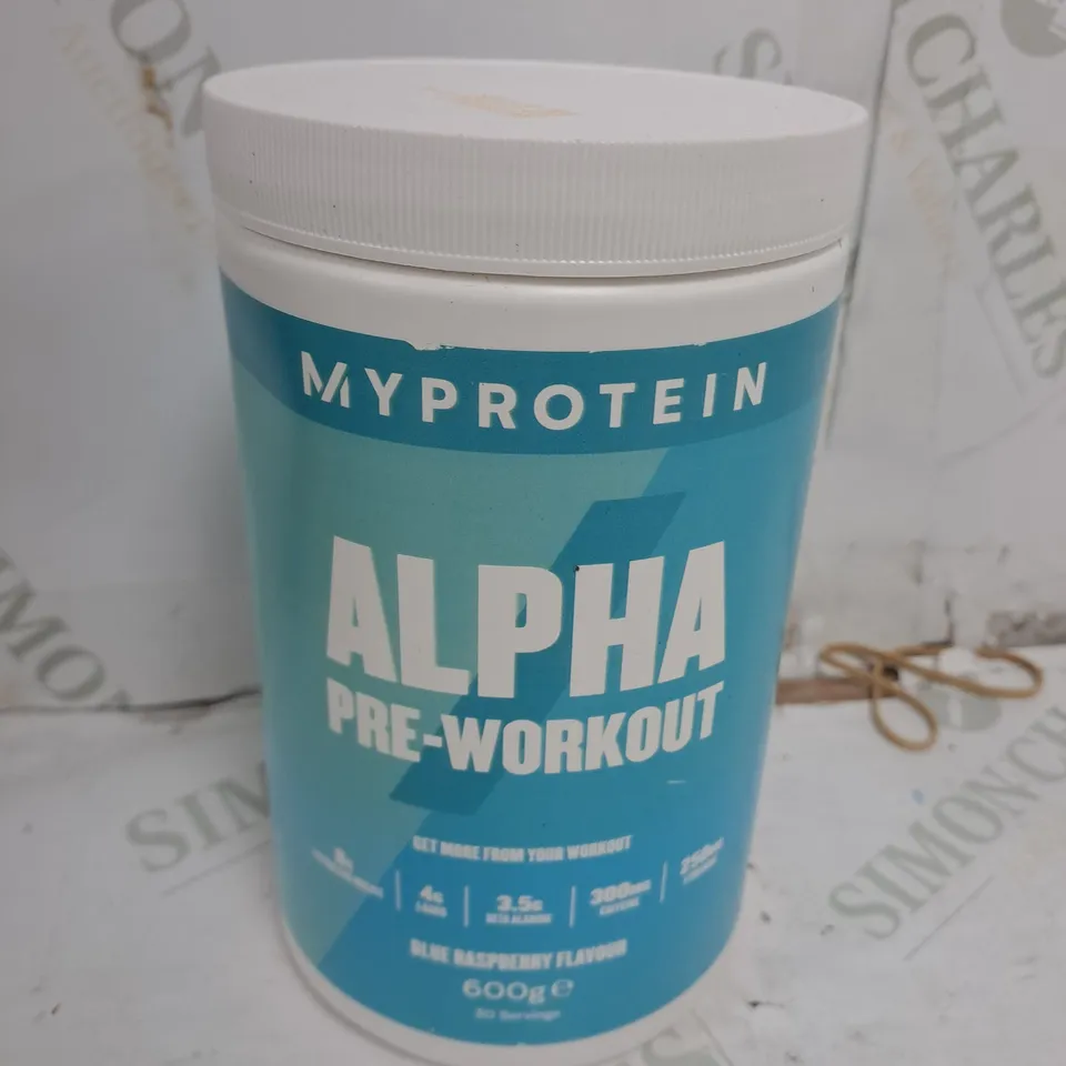 MYPROTEIN ALPHA PRE-WORKOUT 600G BLUE RASPBERRY