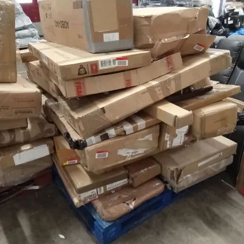 PALLET OF ASSORTED INCOMPLETE FURNITURE PARTS AND PIECES 