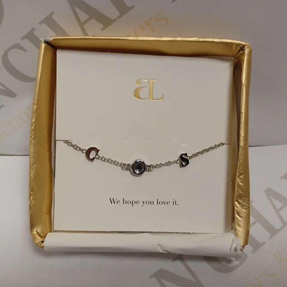 ABBOTT LYON SILVER BRACELET WITH C AND S DETAIL