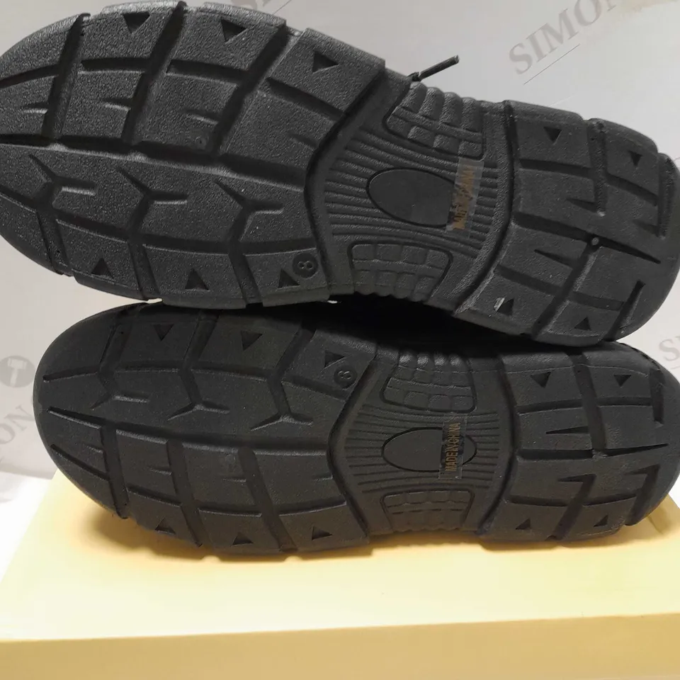 KOI RIMO CORE CHUNKY BLACK PU TRAINERS - SIZE 8
