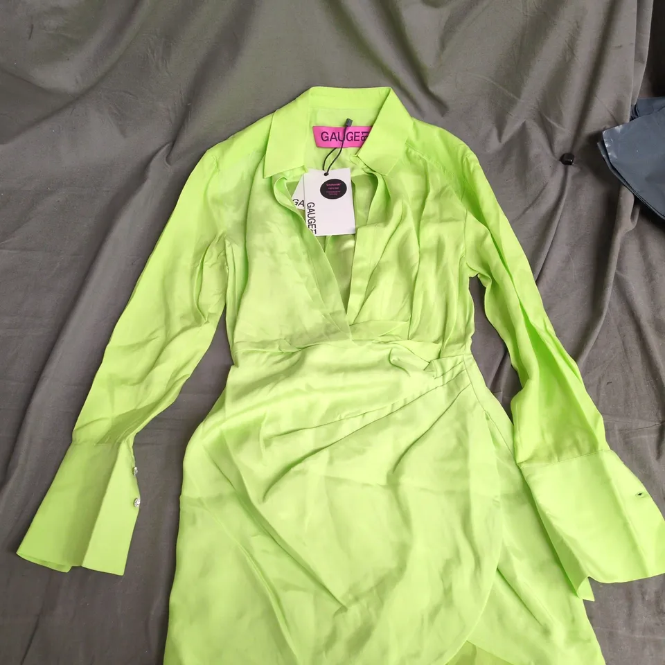 GAUGE81 NAHA SHORT DRESS – GREEN, UK 8 (XS)