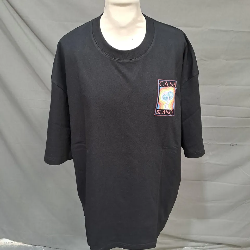 SIMPLE PEOPLE CASA BLANCA OVERSIZED TSHIRT IN BLACK SIZE XL