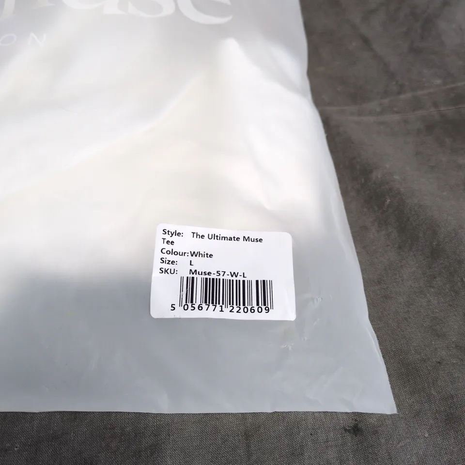 ODDMUSE LONDON THE ULTIMATE MUSE TEE WHITE LARGE 
