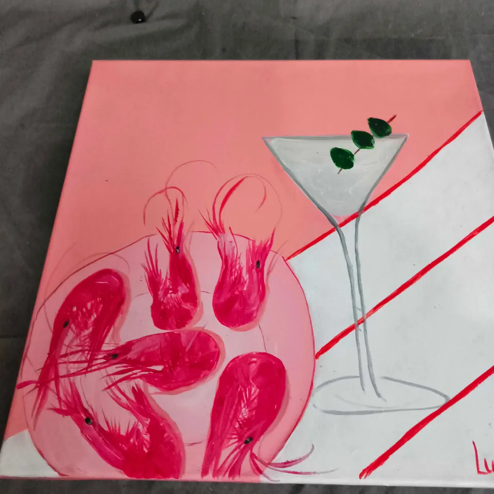 LUCY MUSS SHRIMPS FOR SIX PAINTED CANVAS 