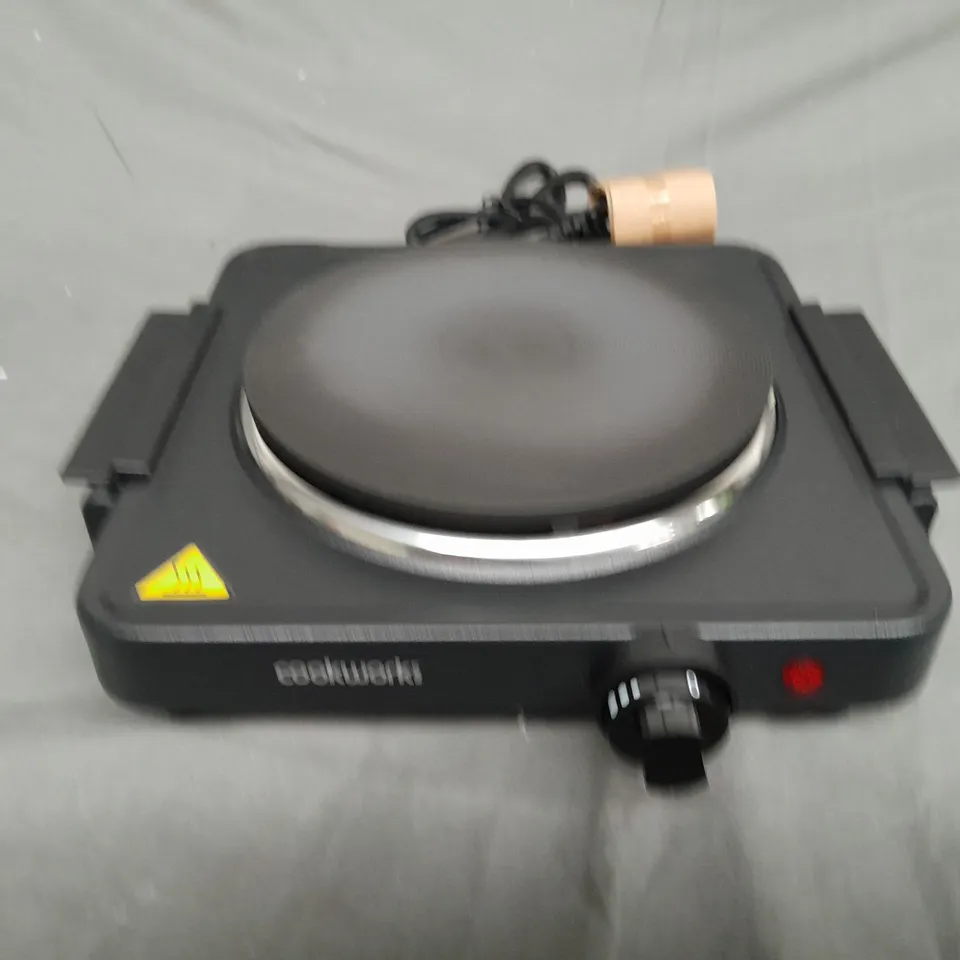 COOKWORKS BLACK TABLE TOP HOTPLATE - SINGLE HOB