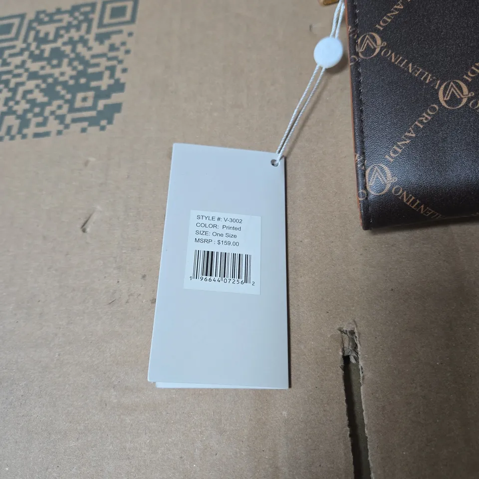 VALENTINO ORLANDI CROSSBODY BROWN WALLET PRINTED WITH TAGS
