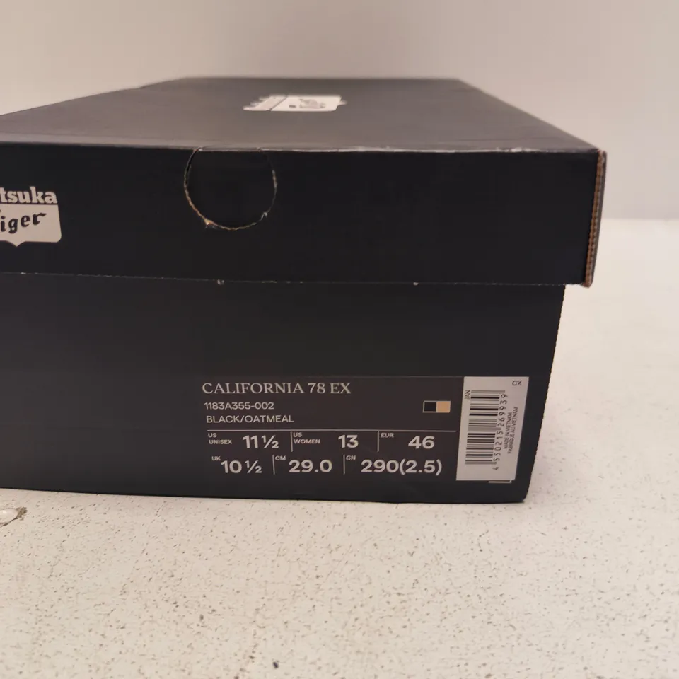 ONITSUKA TIGER CALIFORNIA 78 EX TRAINERS – BLACK/OATMEAL, UK 10 1/2