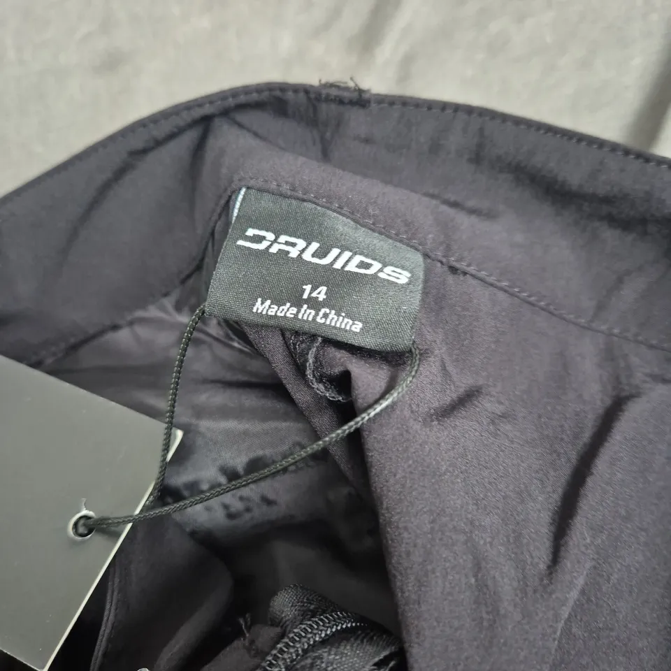DRUIDS LADIES SUPREME TROUSERS – BLACK, SIZE 14