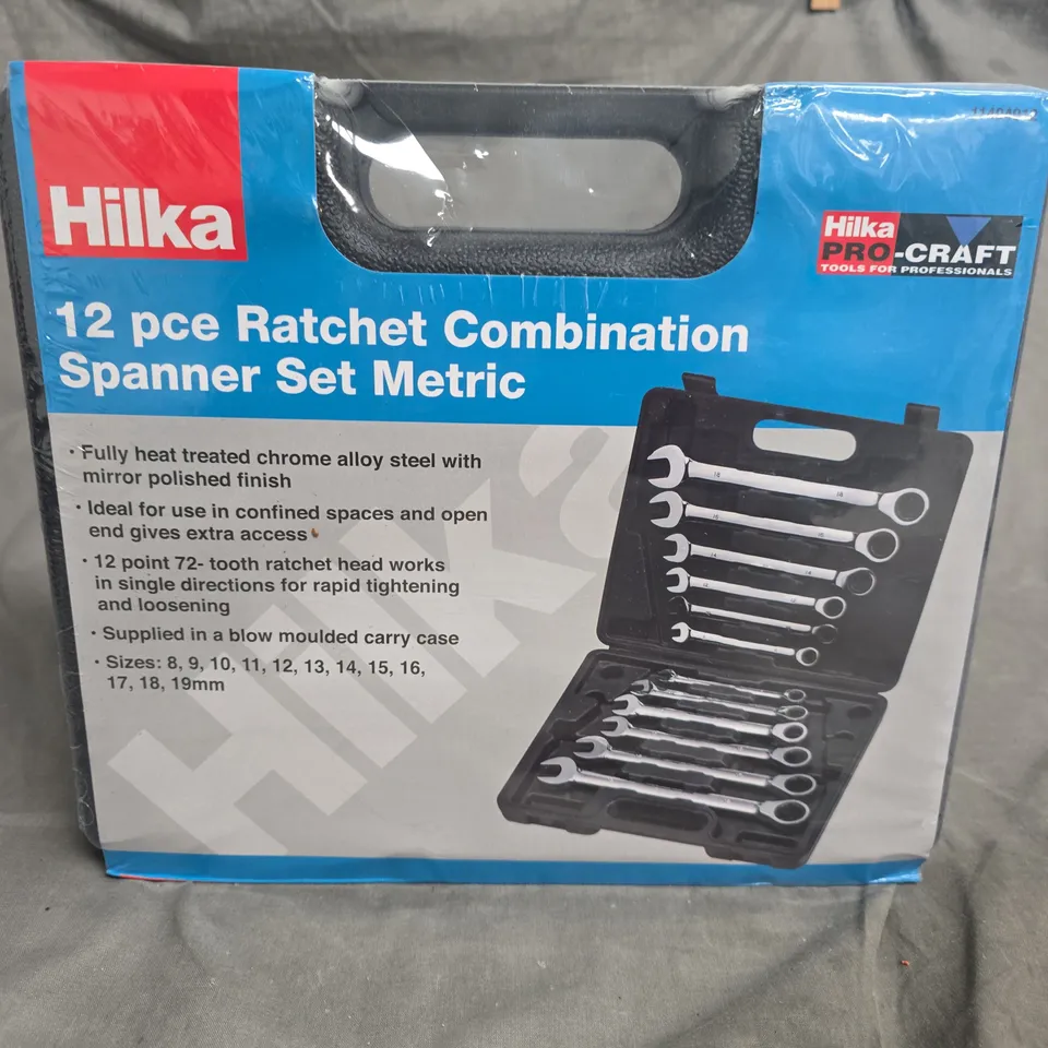 HILKA 12PC RATCHET COMBINATION SPANNER SET METRIC