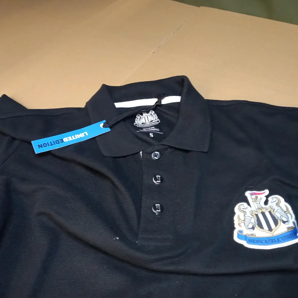 NEWCASTLE UNITED 'LIMITED EDITION' POLO SHIRT IN BLACK - SMALL
