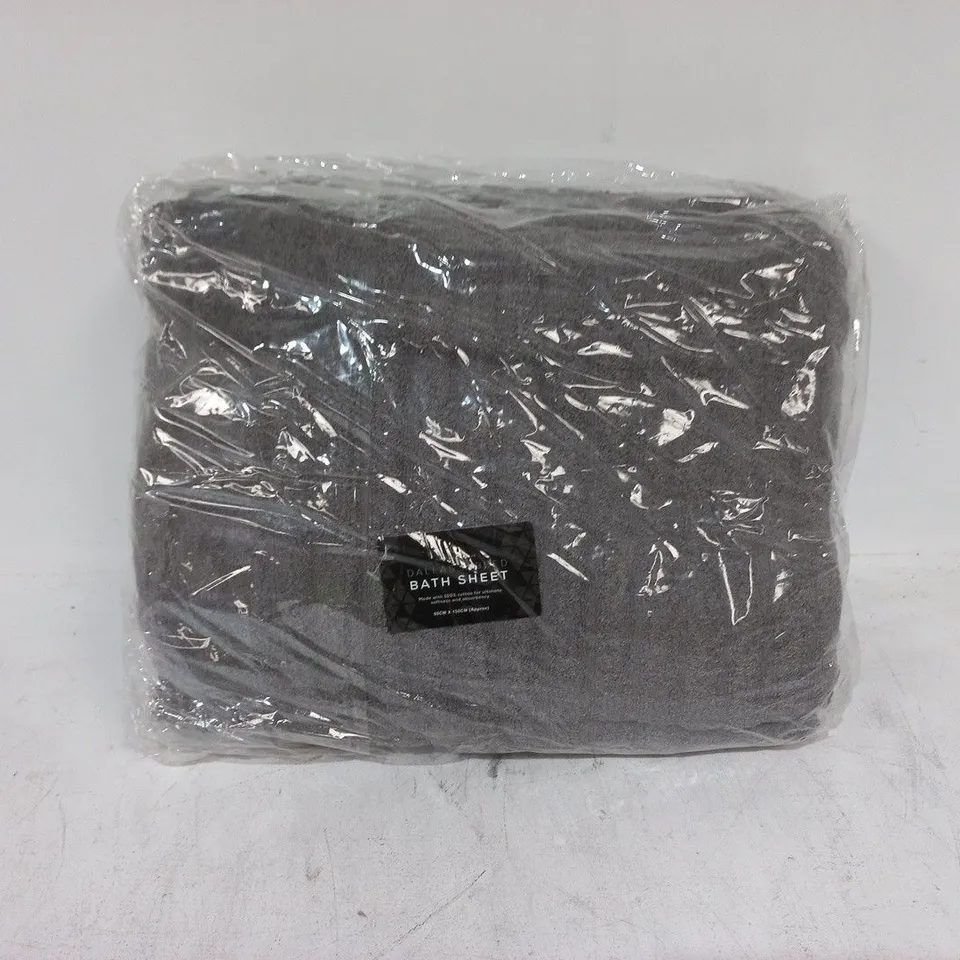 BAGGED GAVENO CAVAILIA DALAS RIBBED 90X150CM BATH SHEET IN GREY