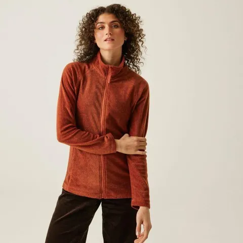 REGATTA WOMENS MAYSE FULL ZIP FLEECE RED OCHRE UK SIZE 18