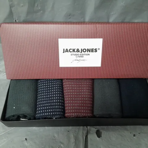 BOXED JACK & JONES 5-PACK LOGO CREW SOCKS