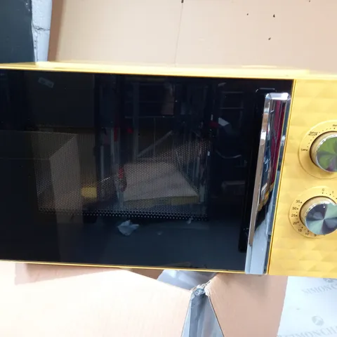 GEORGE HOME 700W YELLOW TEXTURED MICROWAVE