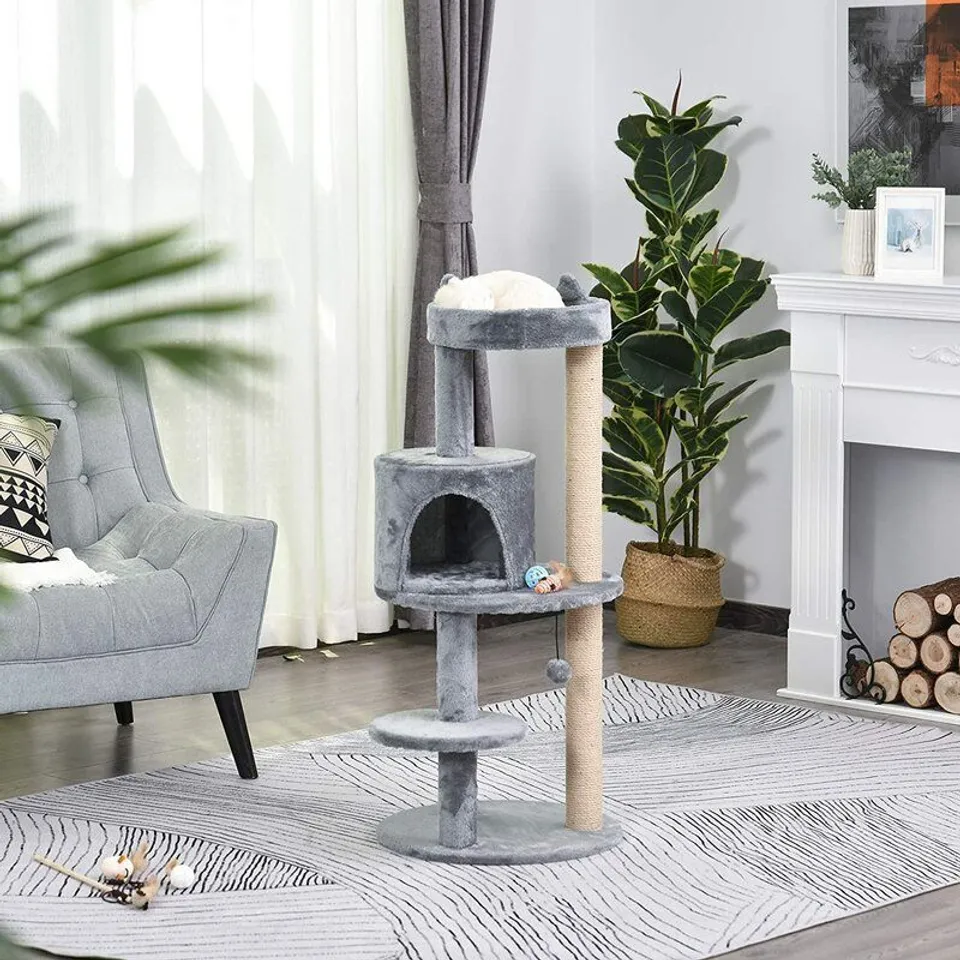BOXED 104CM GREY IRVING CAT TREE