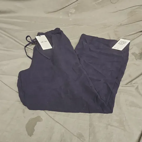 SAINT + SOFIA CORINNE LINEN PANT NAVY SIZE 8 REGULAR