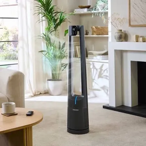BOXED MORPHY RICHARDS AIRFLEX 42" BLADELESS TOWER FAN & AIR PURIFIER WITH REMOTE CONTROL - GREY
