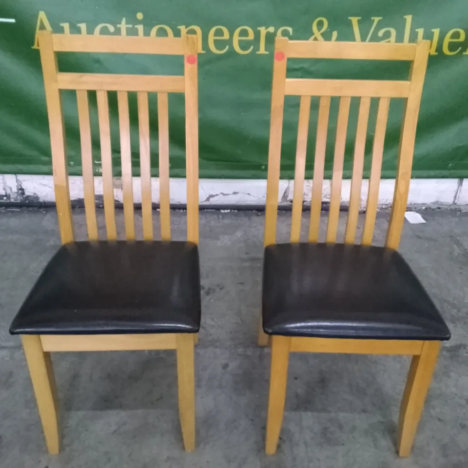 SET OF 2 NEW KENDAL OAK DINING CHAIRS 
