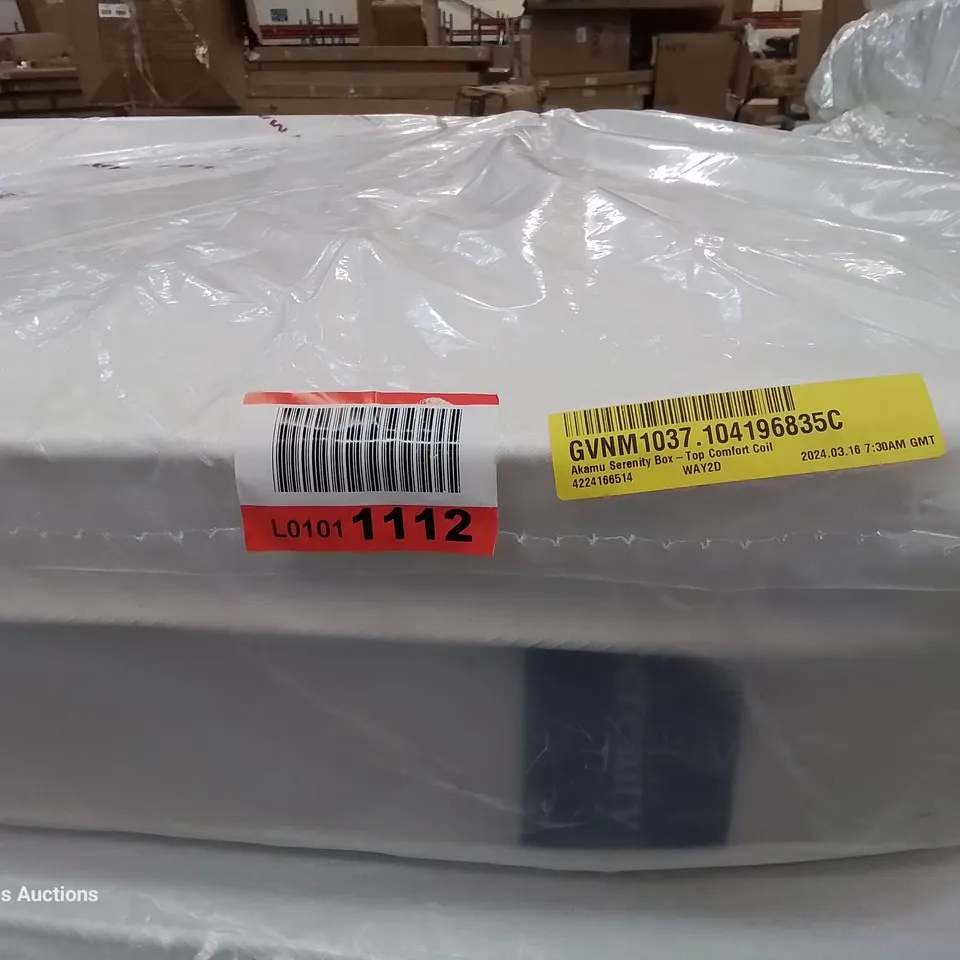 QUALITY BAGGED AKAMU SERENITY BOX-TOP COMFORT COIL 4'6" DOUBLE MATTRESS 