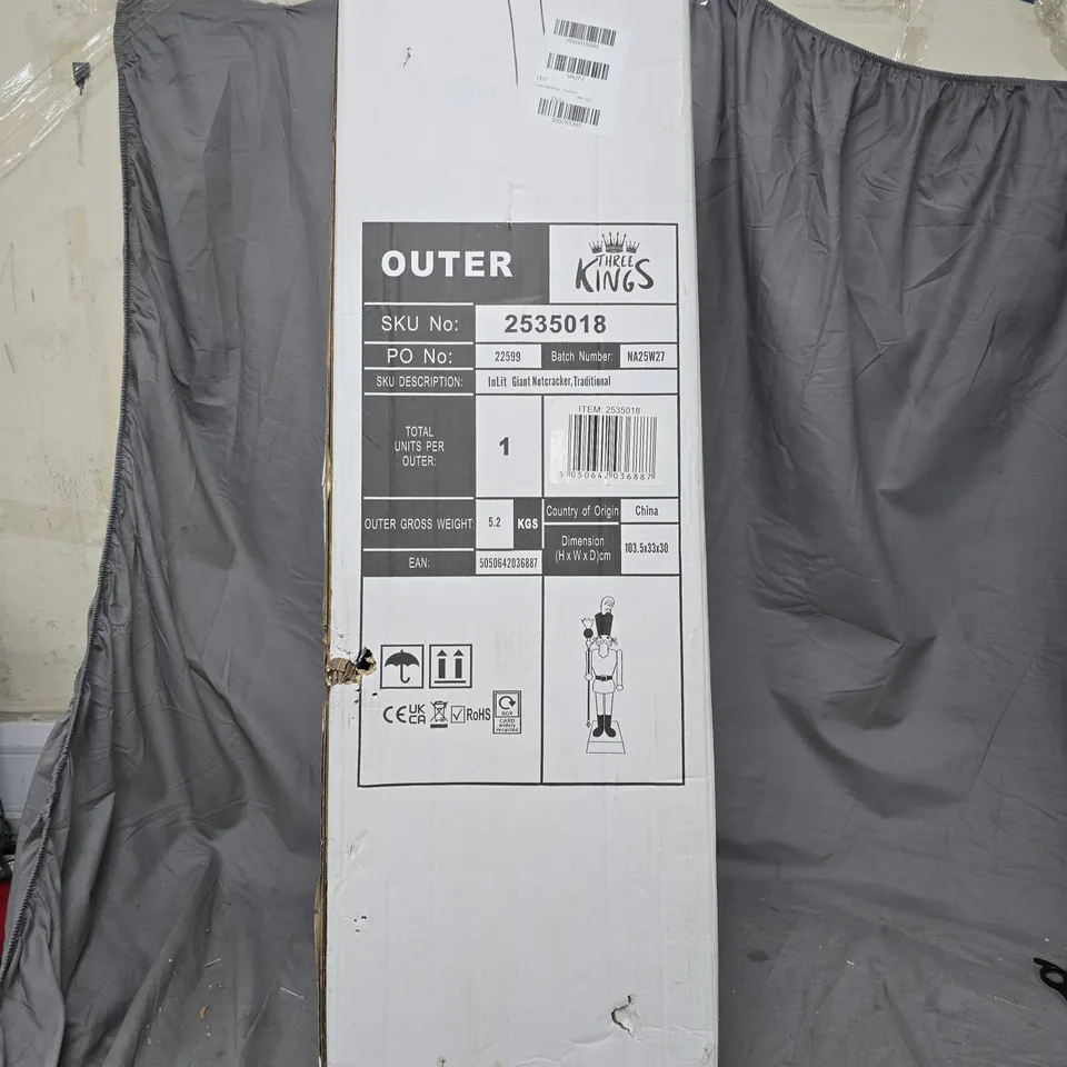 BOXED IN-LIT GIANT NUTCRACKER - COLLECTION ONLY