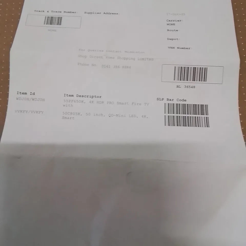 PALLET CONTAINING APPROXIMATELY 9 DAMAGED TVS