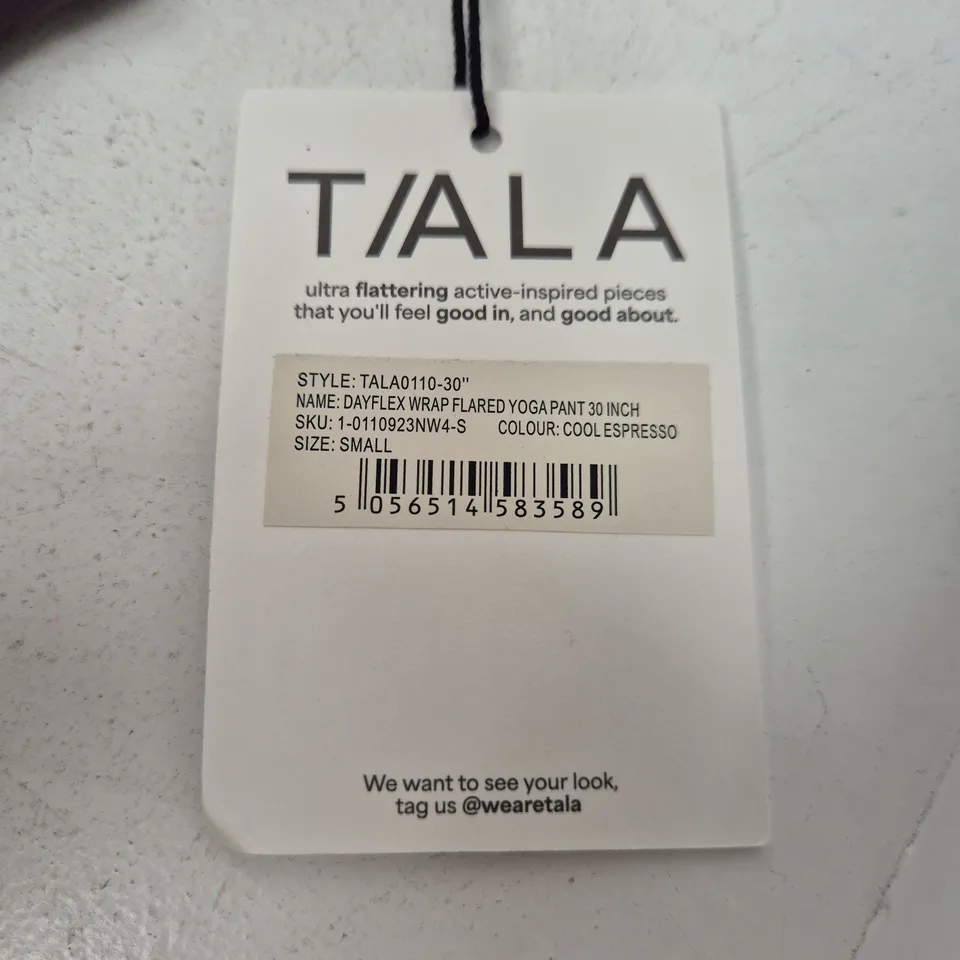 TALA DAYFLEX WRAP FLARED YOGA PANT 30 INCH – COOL ESPRESSO, SMALL