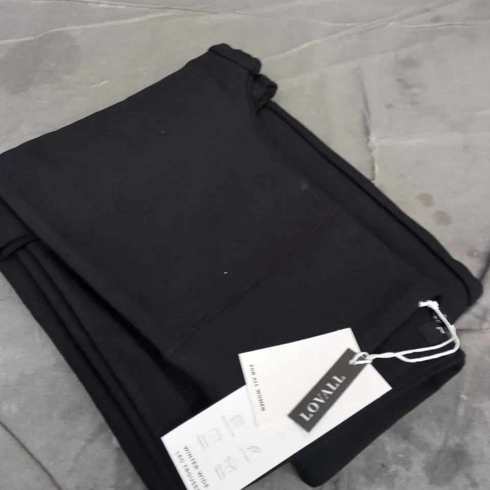 LOVALL WINTER WIDE LEG TROUSERS - BLACK, XS