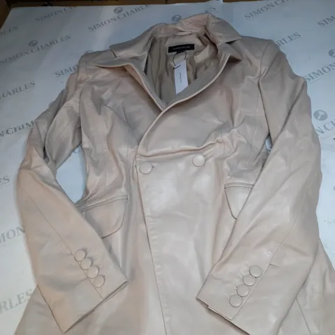 KAREN MILLEN LEATHER CORSET WAIST BLAZER JACKET SIZE 10