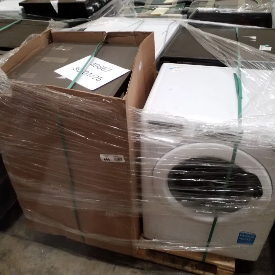 PALLET OF APPROXIMATELY 4 UNPROCESSED RAW RETURN WHITE GOODS TO INCLUDE