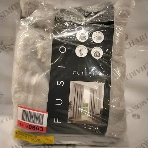 BAGGED FUSION GALAXY POLYESTER ROOM DARKENING CURTAIN PAIR 168X228CM APPROXIMATELY