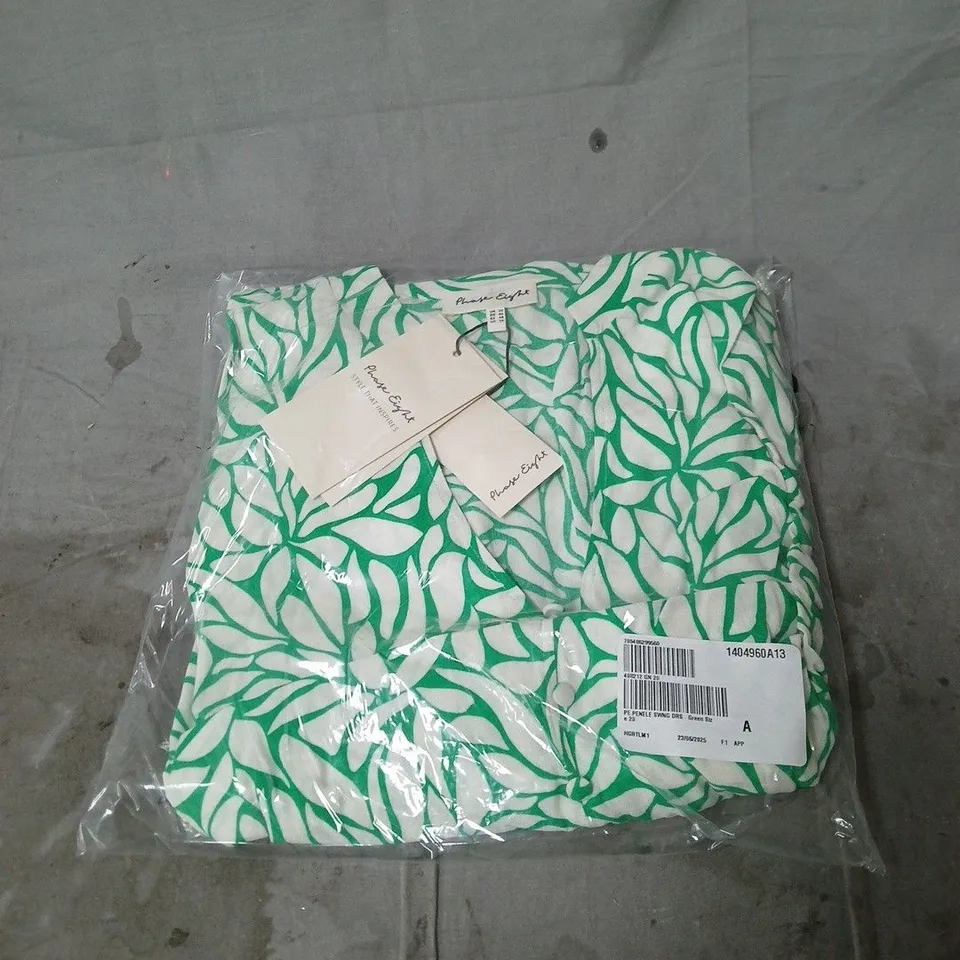 PHASE EIGHT PENELE LEAF DRESSS GREEN UK 20. BAGGED