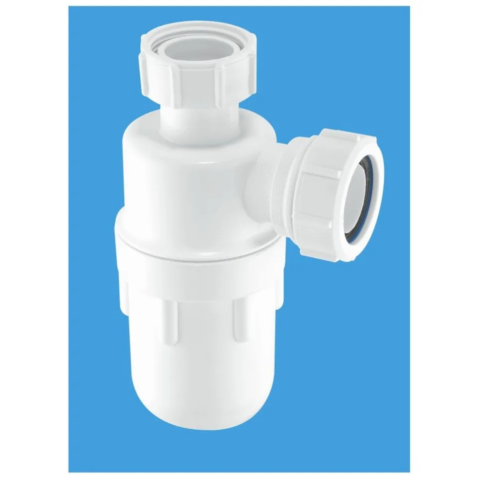 BAGGED 15.75mm WATER SEAL BOTTLE TRAP WITH MULTI FIT OUTLET
