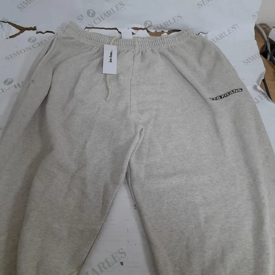 IETS FRANS LIGHT GREY JOGGERS - LARGE