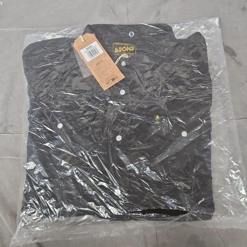 BAGGED LARGE SUNDAY SHIRT BLACK FADE – BY & SONS