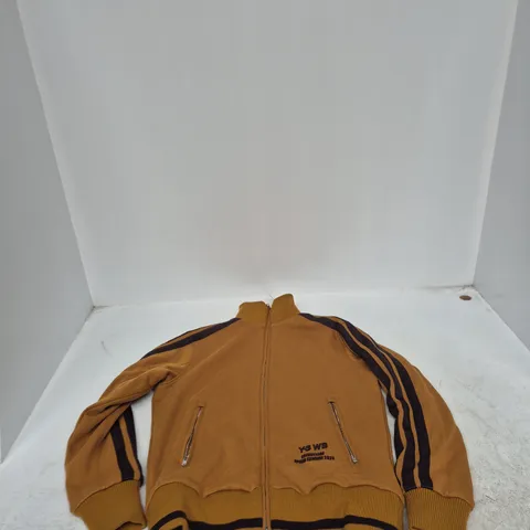 Y-3 WALES BONNER TRACK TOP β MUSTARD BROWN WITH BLACK STRIPES, UK XS